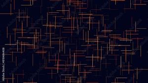 A vibrant orange pattern consisting of diagonal and horizontal lines on a black background, perfect as a visually appealing background or texture in design projects