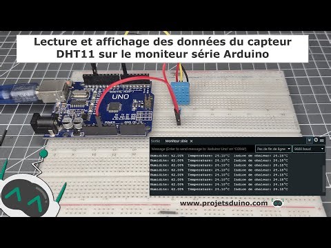Lecture et affichage des données du capteur DHT11 sur le moniteur série Arduino