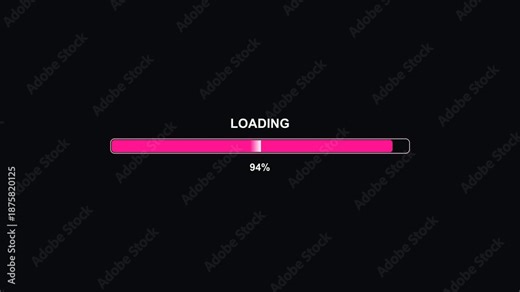 Stylish modern progress bar animation with vibrant colors for loading events in digital projects and applications