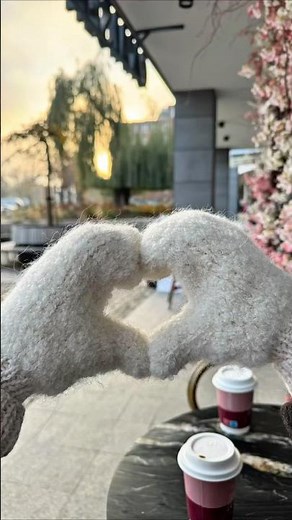 Fluffy Hand-Knitted Mittens 🧶 Cozy Winter Vibes