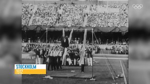 Witness the evolution of the Horizontal Bar over the decades at the Summer Olympic Games. For the full Olympic schedule (including men's artistic gymnastics) visit https://oly.ch/3wV0N92 | Olympics