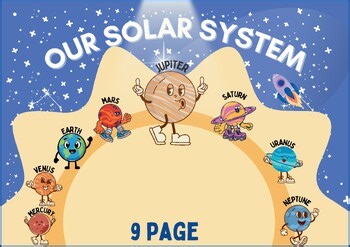 solar system astronomy poster for toddlers(59.4cmx42cm)