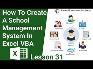 How To Create A School Management System in Microsoft Excel | Step-by-Step Tutorial Lesson 31