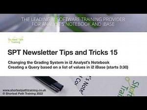 No 15 i2 Analyst's Notebook and iBase Tips and Tricks