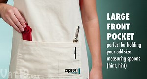 Cooking Guide Apron: Printed with everything you'll need