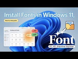 How to Install Fonts in Windows 11 🎨 | Step-by-Step Font Installation Guide