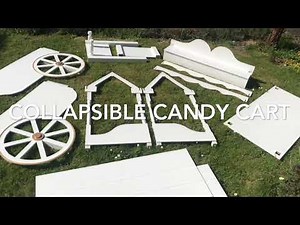 DIY Candy Cart - short video on how to set up my handmade wedding collapsible candy cart.
