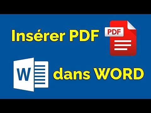 Comment insérer un PDF dans Word, ajouter un PDF dans un Word