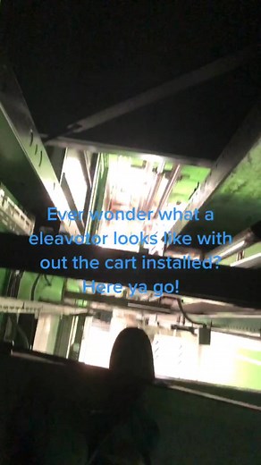 What inside a elevator shaft looks like! #work #fyp #elevator