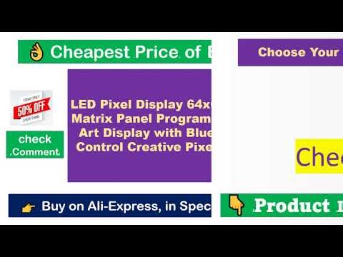 LED Pixel Display 64x64 RGB LED Matrix Panel Programmable Pixel Art