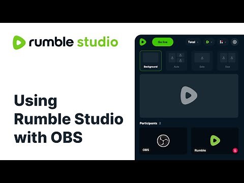 How To Connect OBS with Rumble Studio