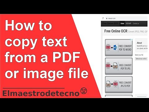 How to copy text from a PDF or image file: Using an OCR