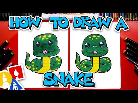 How To Draw A Cute Cartoon Snake