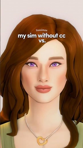 My sim without cc vs ✨with cc✨ #sims4 #thesims #thesims4 #sims4cc