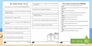 New Zealand Themed Christmas Quiz