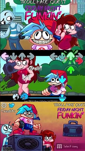 Friday Night Funkin' VS Troll Face Quest #fnf #shorts