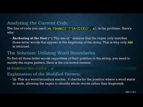 How to Find All the Exact Matches in a Given String Using Python Regex