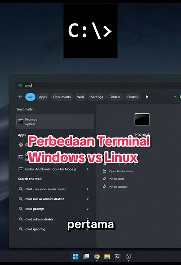 Perbedaan Terminal Windows dan Linux