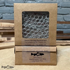 Clear Rubber Replacement Fishing Nets - Small rubber netting - Circumference: 41” Wood Fly Fishing net - Handcrafted Custom Fly Fishing net made in the USA