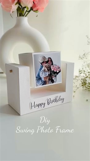 8K views · 65 reactions | Diy Swing Photo Frame Watch the full step-by-step tutorial with measurements on my YouTube channel! Link in bio - don’t miss it Follow-@gayatriscrafts_kids #DIYGift #PhotoFrameDIY #SwingPhotoFrame #HandmadeGift #BirthdayGiftIdeas #CreativeCrafts #PaperCrafts #DIYDecor #PersonalizedGift #CraftyIdeas #GiftForLovedOnes #AestheticCrafts #HappyBirthdayGift #DIYWithLove #PapercraftProject | Gayatriscrafts | Facebook