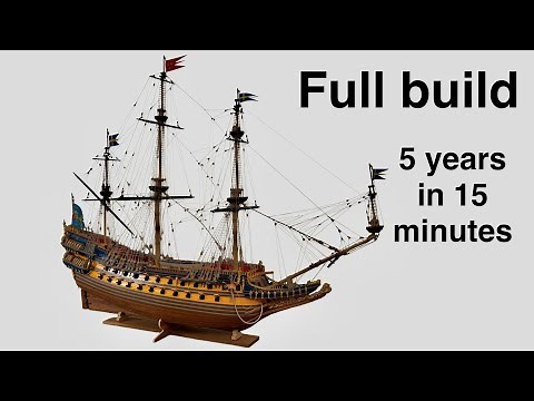 Time Lapse: Wasa Wooden Model Ship | Complete Step-by-Step Construction from Keel to Sails
