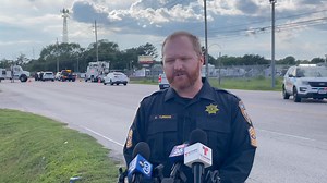 101K views · 1K reactions | HCSO Sgt Alex Truman of the Vehicular Crimes division briefing media for a single car accident. A female was killed after she veered off the roadway. | Harris County Sheriff's Office | Facebook