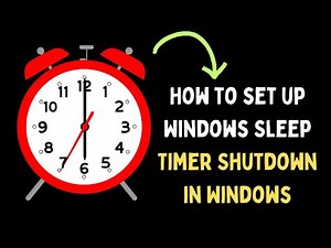 How to Set Up Windows Sleep Timer Shutdown in Windows 11