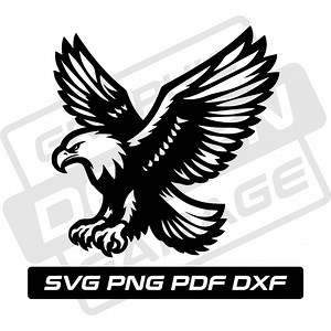 Flying Eagle Svg - Pdf - Png - Dxf - Eagle Head - American Eagle - Commercial Use - Bird - Silhouette - Clip Art - Instant Download - Eagle - Etsy