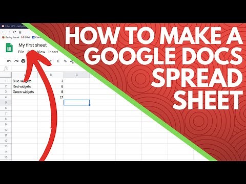 How to Create a Google Docs Spreadsheet
