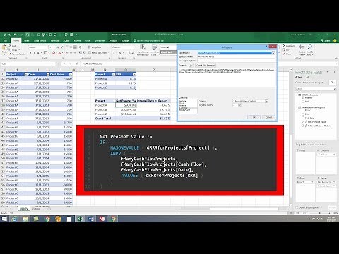 Excel Magic Trick 1430: DAX Functions XNPV & XIRR for Irregular Cash Flow Net Present Value & IRR