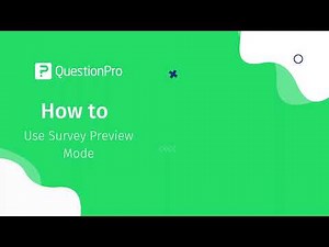 How to use Survey Preview