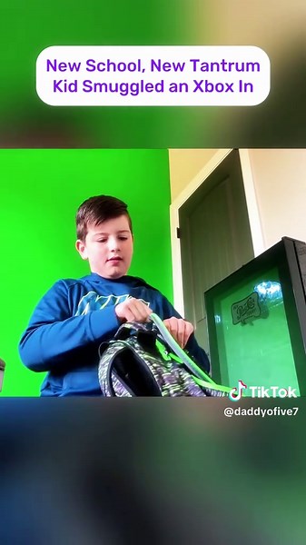 Kid Tempe Tantrum Sneaks Xbox During First Day At His New School #kids #crazy #angryman #kidsoftiktok #viral