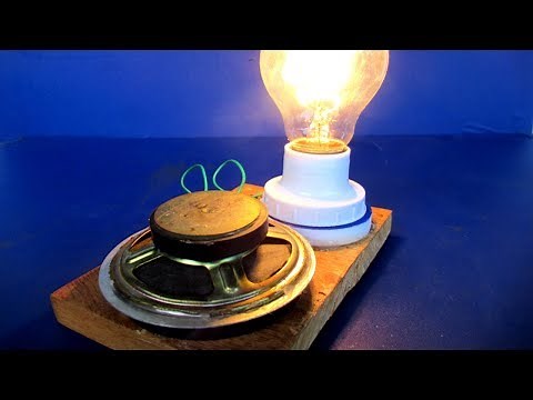 Light bulbs 220 Volts Free energy generator Using Magnets - Science project at home