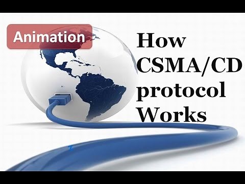 Animation of CSMA/CD(Carrier Sense Multiple Access with Collision Detection) in Eathernet