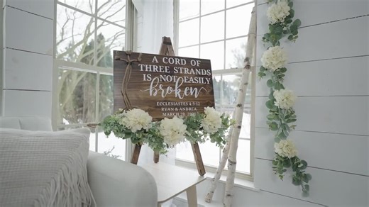 Cord of Three Strands Sign, Rustic Wedding Unity Ceremony Decor - Etsy