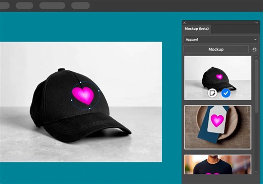 AI-powered Mockup feature lets designers visualize logos and decals in the 3D world
