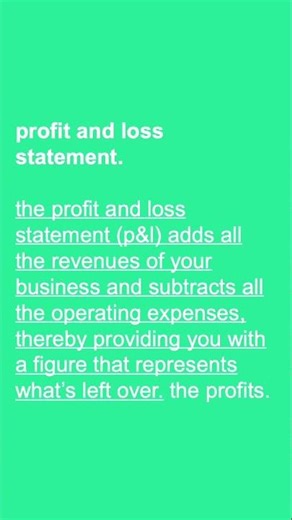 small business | profit and loss statement #education #learning #business