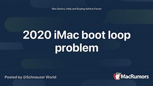 2020 iMac boot loop problem
