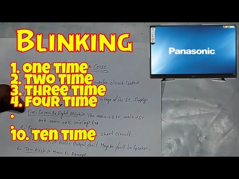 Panasonic TV blinking problem solving tips
