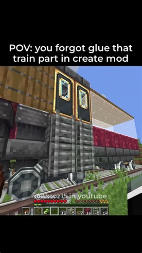 POV: You Forgot to glue that Train Part In Minecraft Create Mod