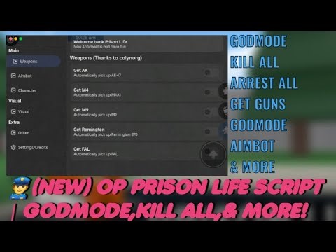 🚨 (NEW) OP Prison Life Script | God Mode, Kill All, Get All Guns, Teleports, ESP & More!