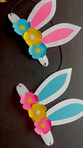 DIY Bunny ears headband | Easter papee crafts #bunnyears #bunnyheadband #eastercrafts #easterdiy | Craftish Corner