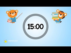Fun Timer For Kids - 15 Minutes Classroom Countdown Timer For Kids With Happy Music
