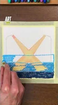 How to create a light effect with oil pastels ✨🖍️ #oilpastel #drawingtutorial #foryou