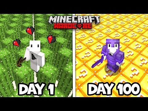 100 days, but the FLOOR CHANGES EVERY DAY in Minecraft Hardcore