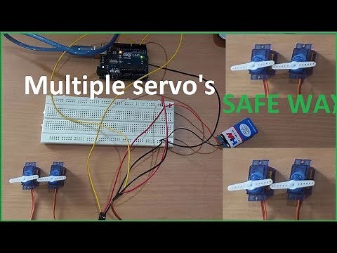 How to safely connect Multiple servo to arduino and program them.