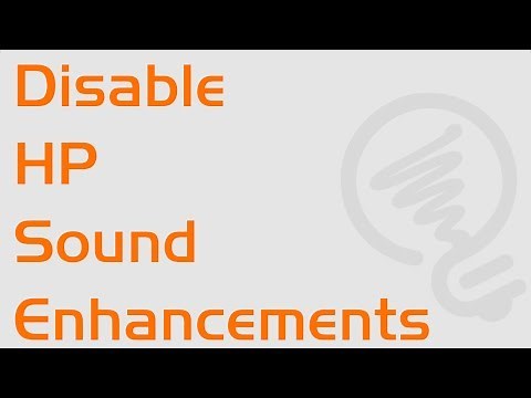 Remove sound enhancements HP