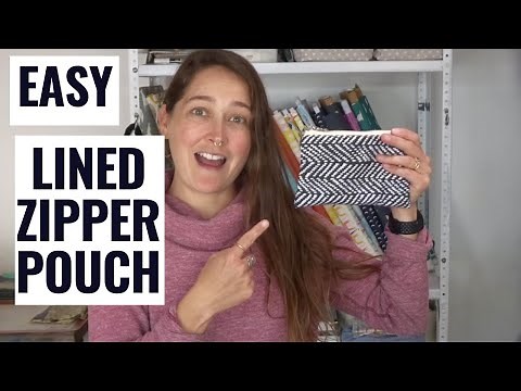 How to sew a lined zipper pouch - super easy tutorial!