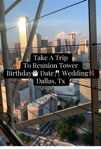 Rather it’s for your birthday, Wedding, Anniversary, date Night or just a simple sight to see, Reunion has been A Staple for the city of Dallas 🌆 🏙️ Who been here b4? 😁 #tiktokgostay #reuniontower #baecation #texas #dallas