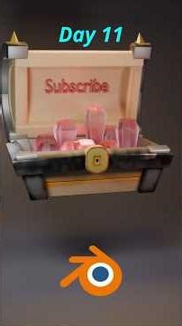 Day 11 : Stylized Treasure Chest Animation in Blender.